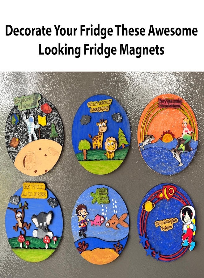 creste DIY Fridge Magnet Making Kit for Fridge Decoration | Art and Craft Educational Fun Activity Kit for Kids Combo (Pack of 3) - Image 2